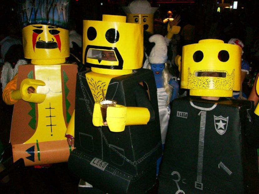Strangely enough, there was another Lego celebrity submission. This group from Texas went as the Lego version of the Village People. Luke Wade of Houston says, "Each costume took about 20 hours of work to cut and assemble what is primarily foam, cardboard and posterboard." Walking wasn't so easy though.
