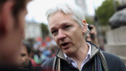 Julian Assange, founder of the WikiLeaks website, is interviewed in London on October 8, 2011.