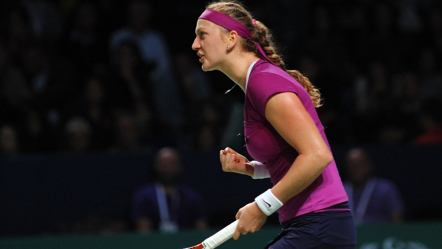 Petra Kvitova celebrates a point on her way to victory in the season-ending WTA Tour Championship in Istanbul.
