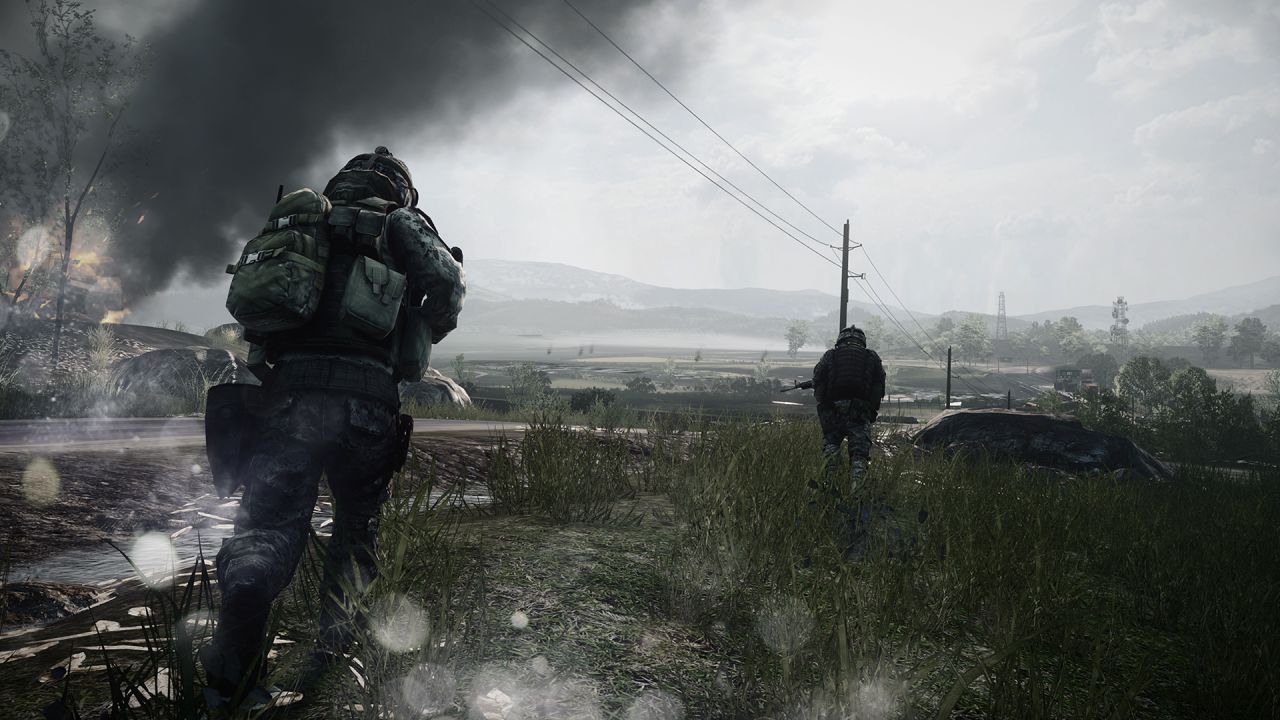 "Battlefield 3" has impressive graphics that cast gloomy shadows and appear to move every blade of grass individually.
