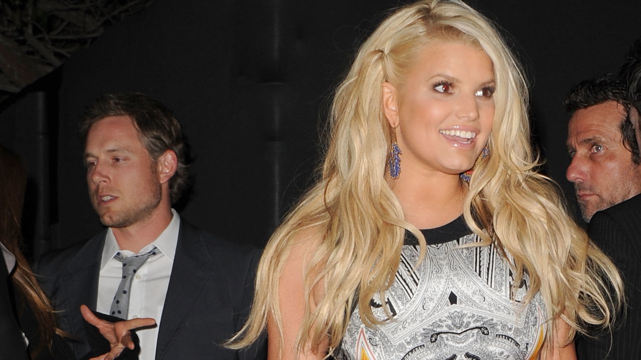 Jessica Simpson and her fiance, Eric Johnson, left, may or may not be expecting a baby.