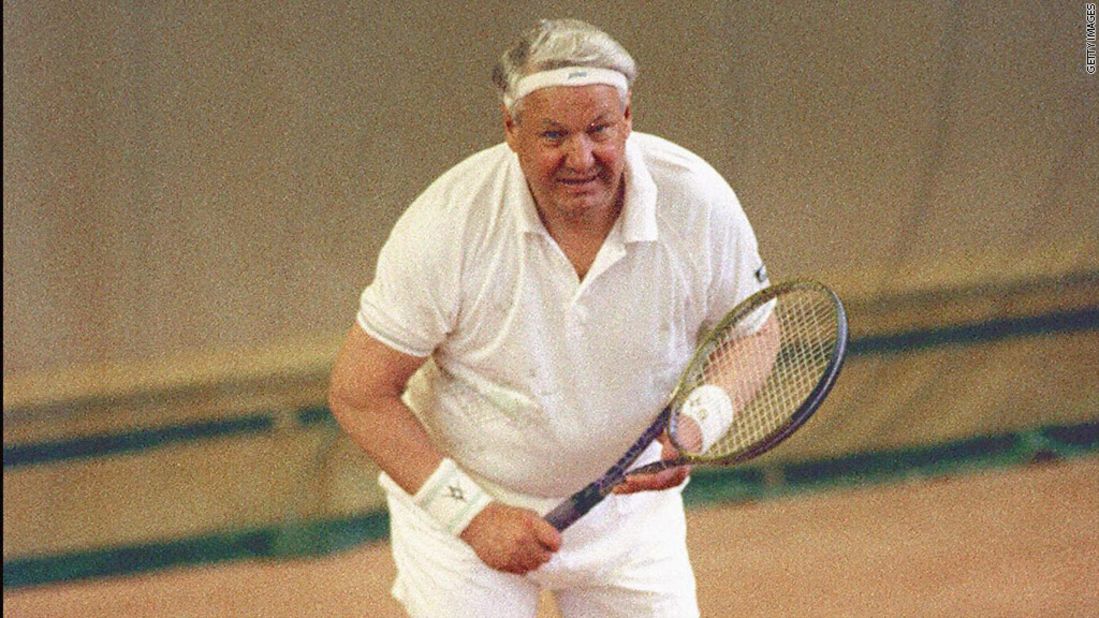 Chakvetadze's move from tennis into politics is not the first time the two worlds have mixed. Former Russian president Boris Yeltsin shows off his skills at the net in a match in 1991.