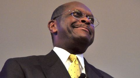 Presidential candidate Herman Cain speaks at the American Enterprise Institute on Monday.