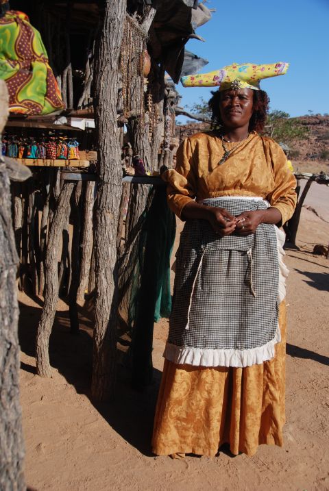 Many Herero women make their own clothing but there is usually a dress-maker within each community.