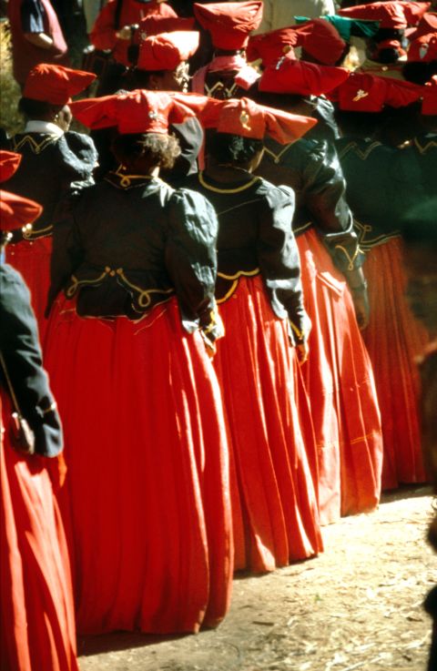 The Herero festival on Maherero Day falls on the last weekend in August. Each year the various units of parliamentary groups parade through the streets in full traditional dress in celebration of their history. 