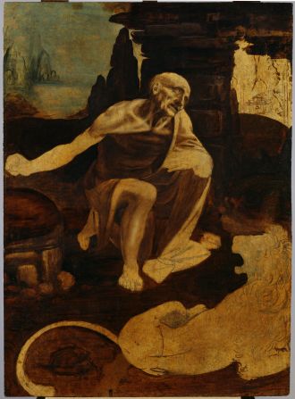 This early work attributed to da Vinci currently hangs Musei Vaticani, Vatican City. Scholars say that the unfinished painting's powerful depiction of St Jerome's suffering is an early indicator of the masterpieces da Vinci would go on to produce.