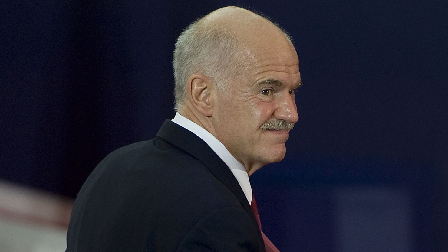 Greek Prime Minister George Papandreou arrives for a eurozone bailout plan meeting Wednesday in Cannes, France.