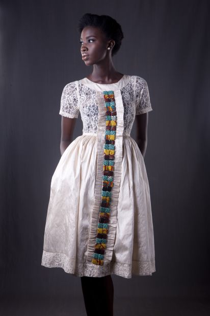 Obuobi says she was motivated by her seamstress grandmother, whom her label is named after, to devote herself to fashion.  