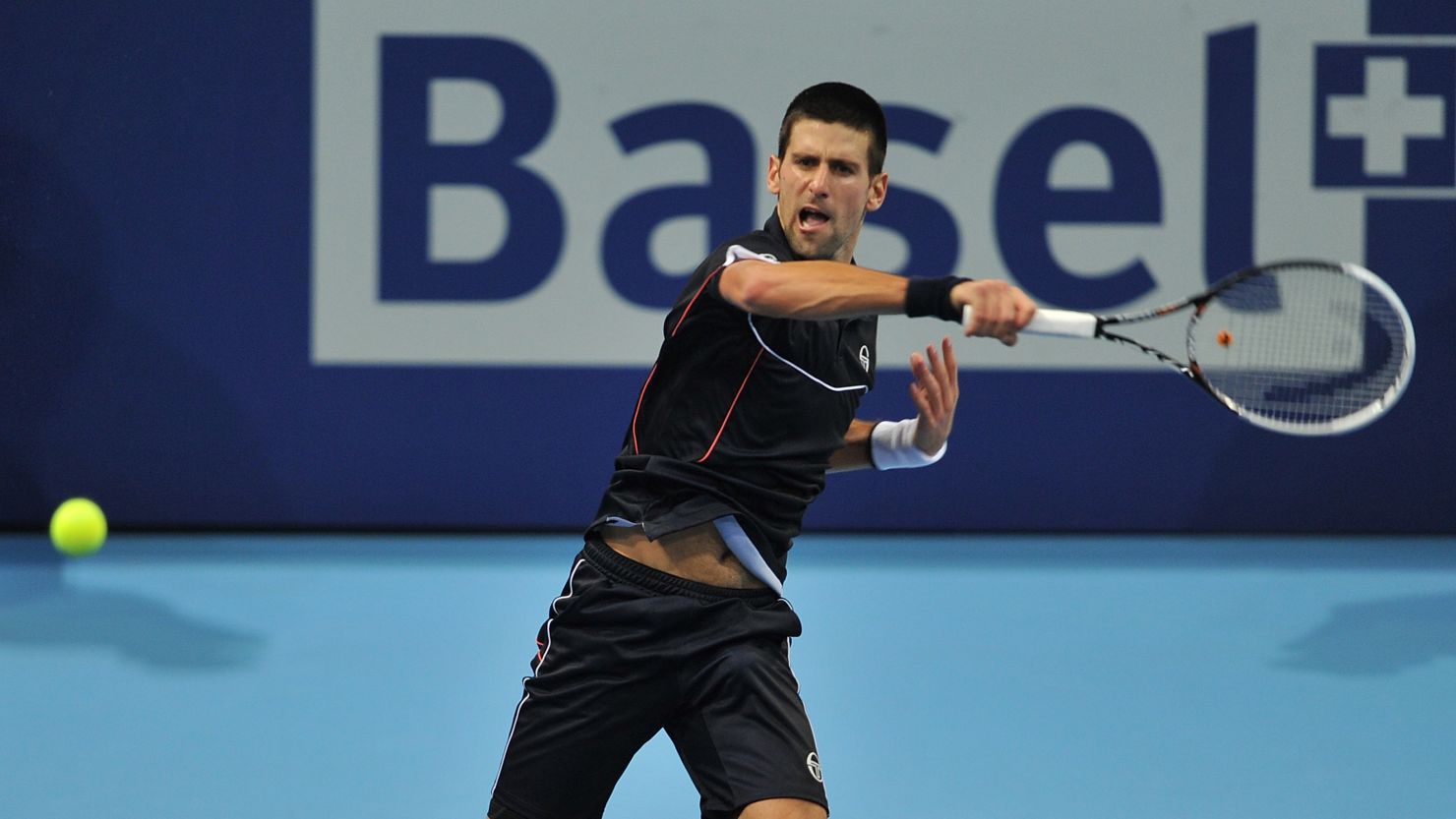 Novak Djokovic took under an hour to power into the quarterfinals of the Swiss Indoors event