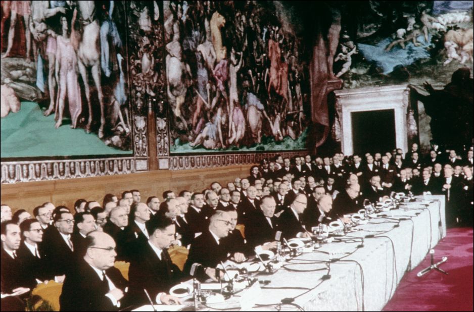 The 1957 Treaty of Rome created the European Economic Community, under which the partner nations attempted to harmonize a raft of other policies, from agriculture and fisheries to monetary policy.