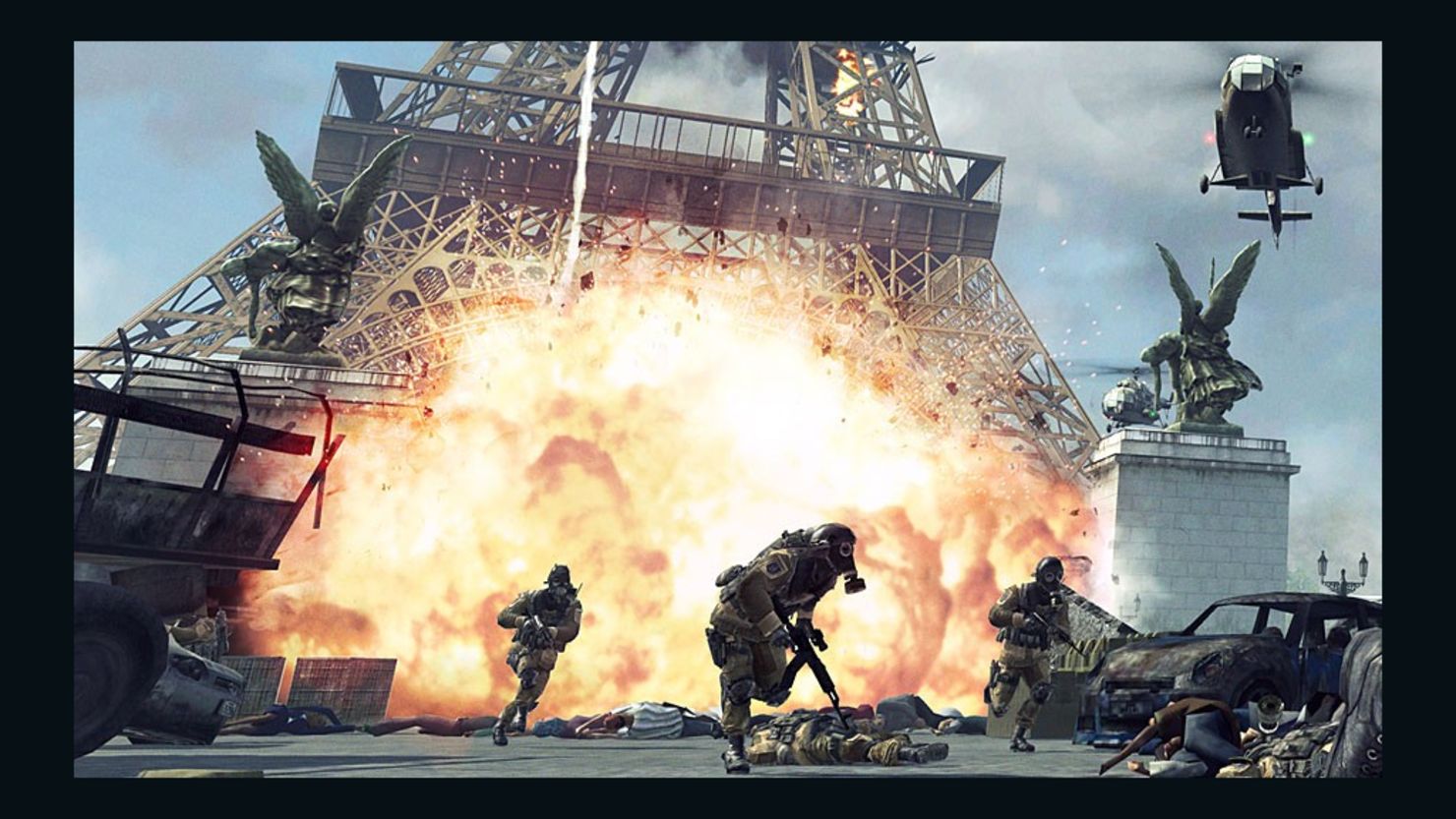 "Call of Duty: Modern Warfare 3" places gamers in a near-futuristic global war across multiple fronts, including Paris.