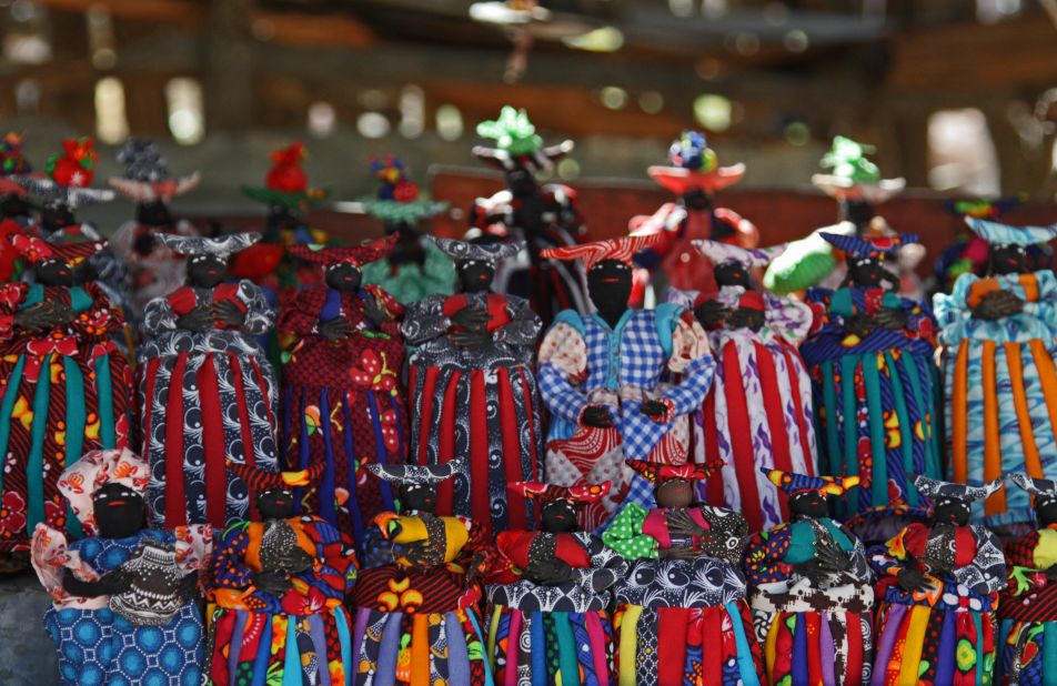 The women have also made dolls wearing exact replicas of the dresses to sell to tourists.