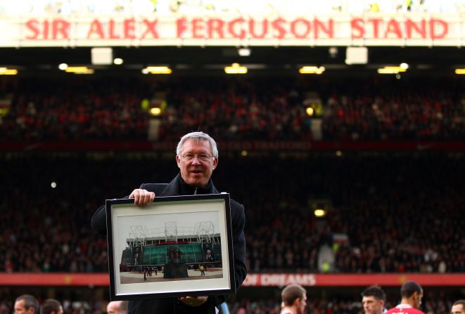 Manchester United renamed Old Trafford's North Stand in honor of legendary manager Alex Ferguson ahead of Saturday's match with Sunderland and his 25th anniversary at the club.