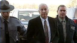 Former Penn State defensive coordinator Jerry Sandusky was arrested Saturday and faces sexual child abuse charges.