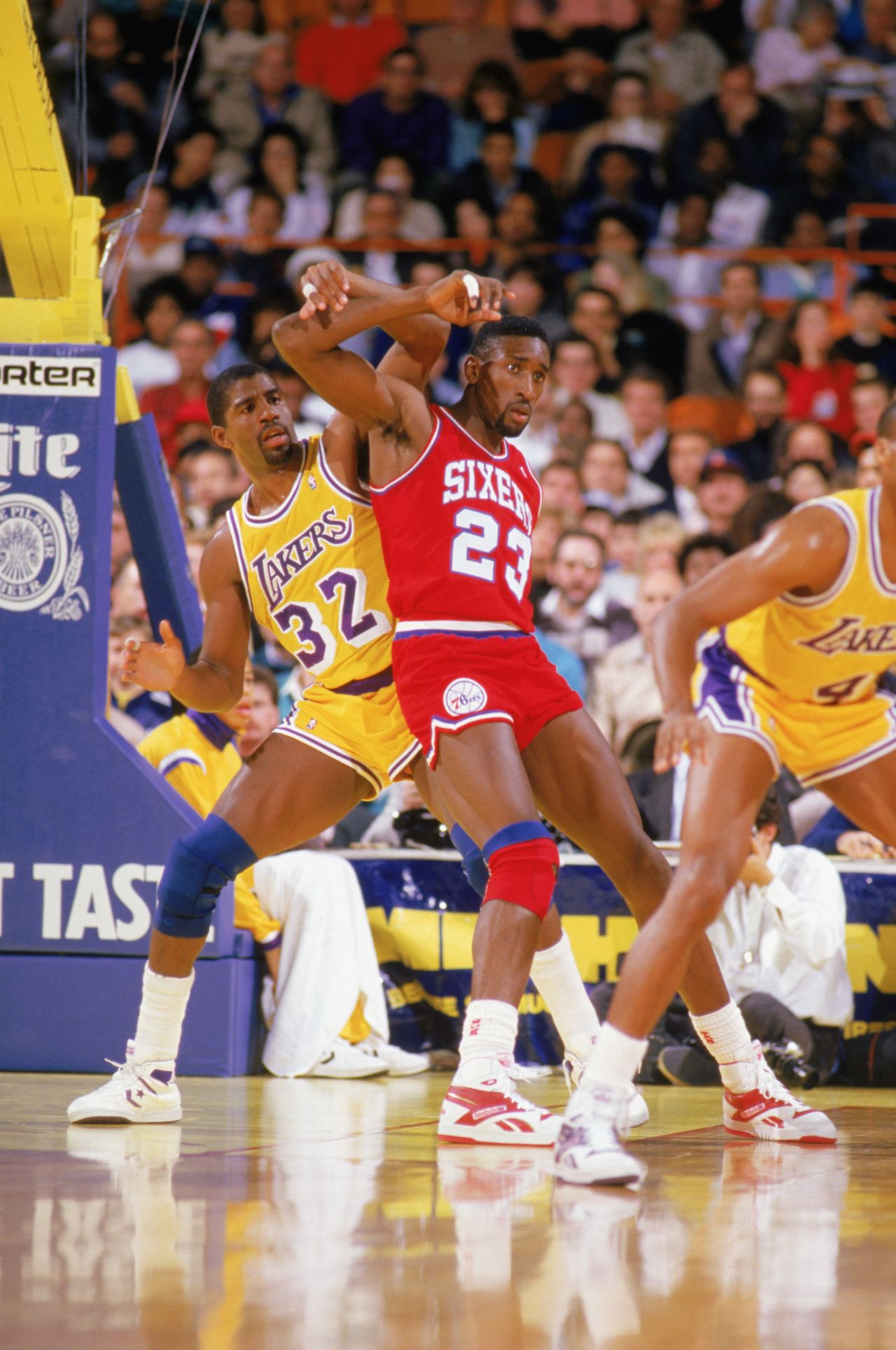 <strong>LA Lakers 1986 NBA Playoffs: </strong>Magic (#32) recently anointed Kobe Bryant as the greatest Laker ever, though a sixth title in Tinsletown would have inched him ahead of Bryant in the ring count (both ended their careers with five). 