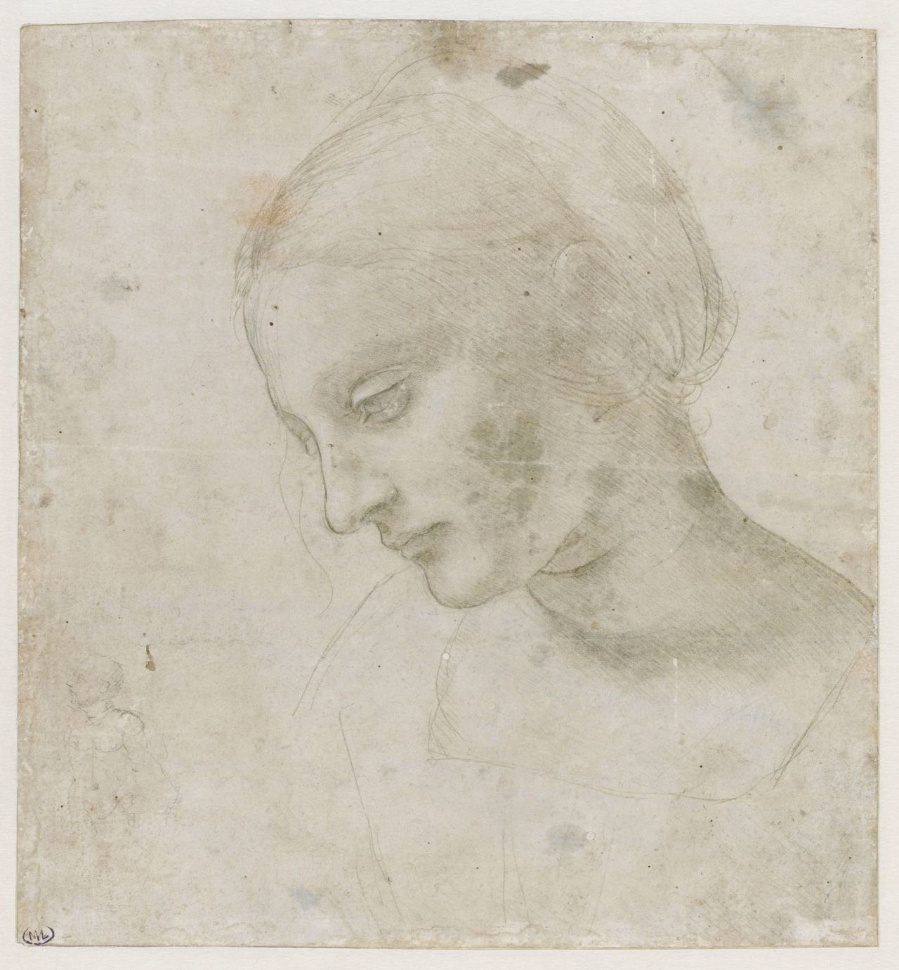 Drawing of the head of a woman (c.1488-90)