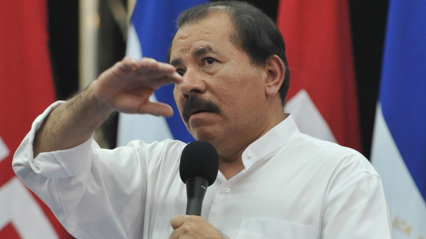 Nicaraguan President Daniel Ortega as pictured in Managua on October 31.