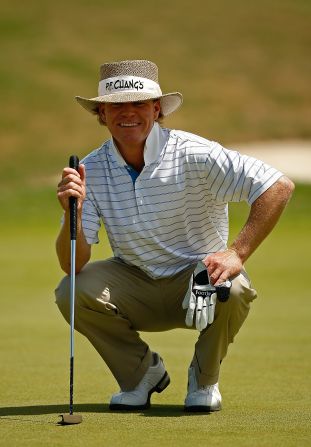 Baird is all smiles as he lines up a putt during the Puerto Rico Open in March 2008.