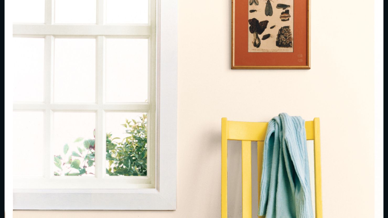 Secure a window that slides down using a ruler, window controls, nails, a hammer, measuring tape, and a pencil.