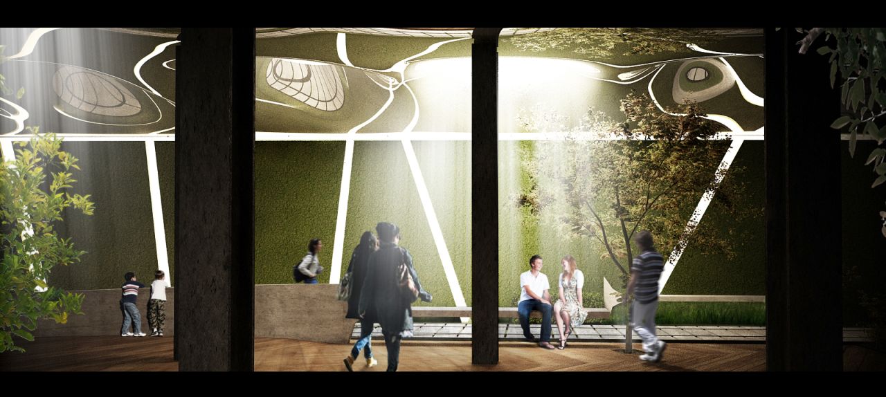 A digital rendering of how the park could look: "This will be a distinctive testament to the varied applications and incredible promise of solar power," said co-founder Dan Barasch. "It would also bring a slice of nature into one of New York's least green areas, and encourage people to think about their relationship with the environment."