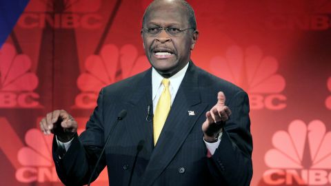 Herman Cain defended himself during a debate hosted by CNBC in Michigan on Wednesday.