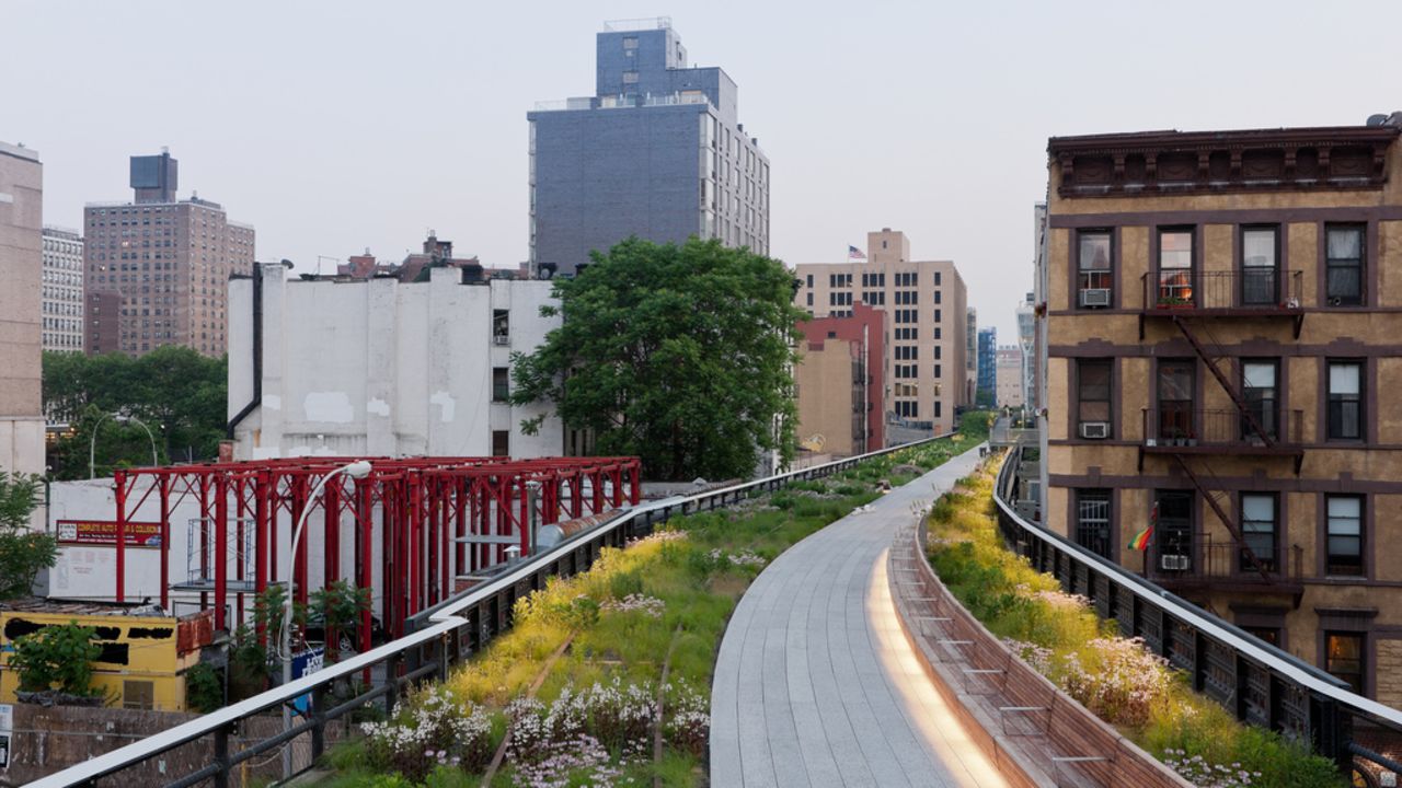 New York's "High Line" park, built in 2009 from an old railway line above the city streets. The Delancey Underground has already been dubbed the "Low Line."