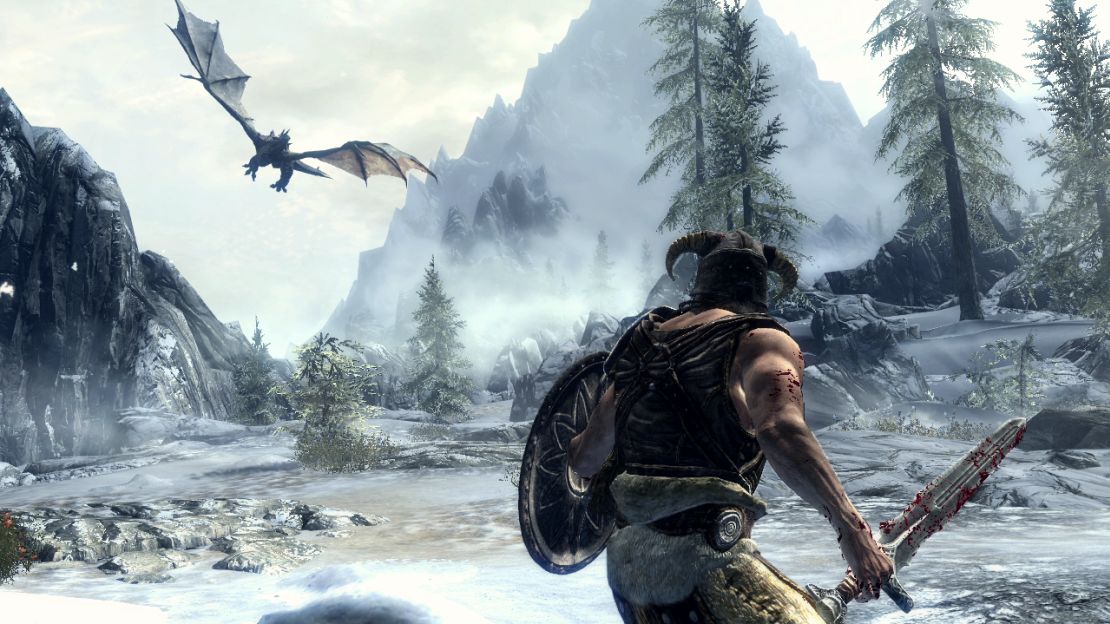 "The Elder Scrolls V: Skyrim" lets you explore beautiful landscapes and fight dragons. 