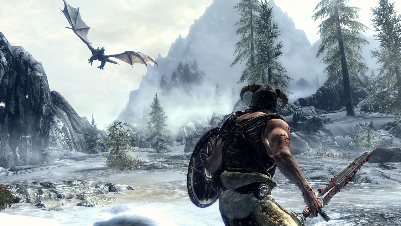 "The Elder Scrolls V: Skyrim" lets you explore beautiful landscapes and fight dragons. 
