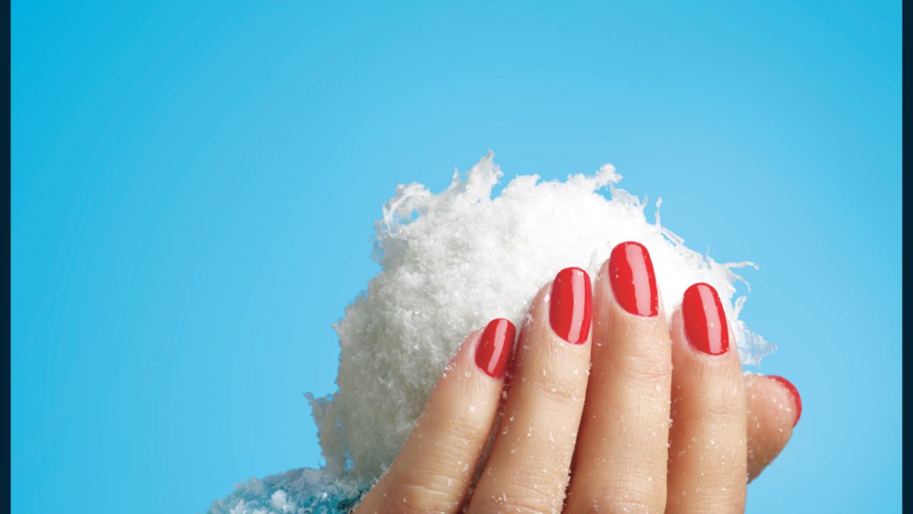 Moisturize your nails during the winter to keep them healthy.