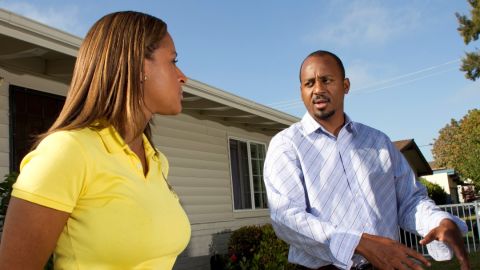 NewMe founders Angela Benton, left, and Wayne Sutton discuss their project.