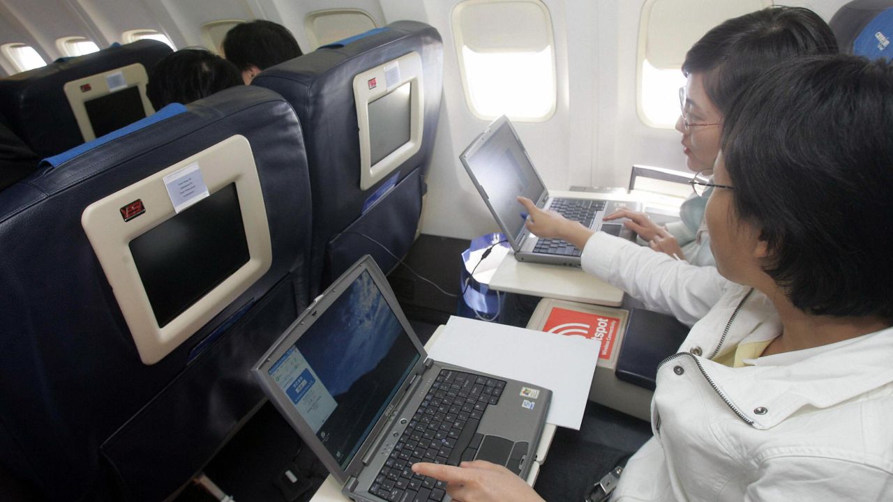 Internet access is common on U.S. domestic flights, but it will soon also be available on longer journeys on United.