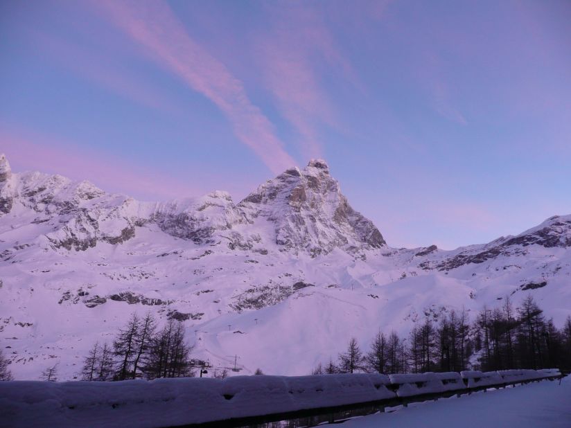 "This picture of Cervino was taken before the sun rose over the mountains from the apartment I was staying at in Breuil-Cervinia, Italy," Kirsten Adams said of her photo. "The luminosity of the pink clouds was phenomenal, almost ethereal."