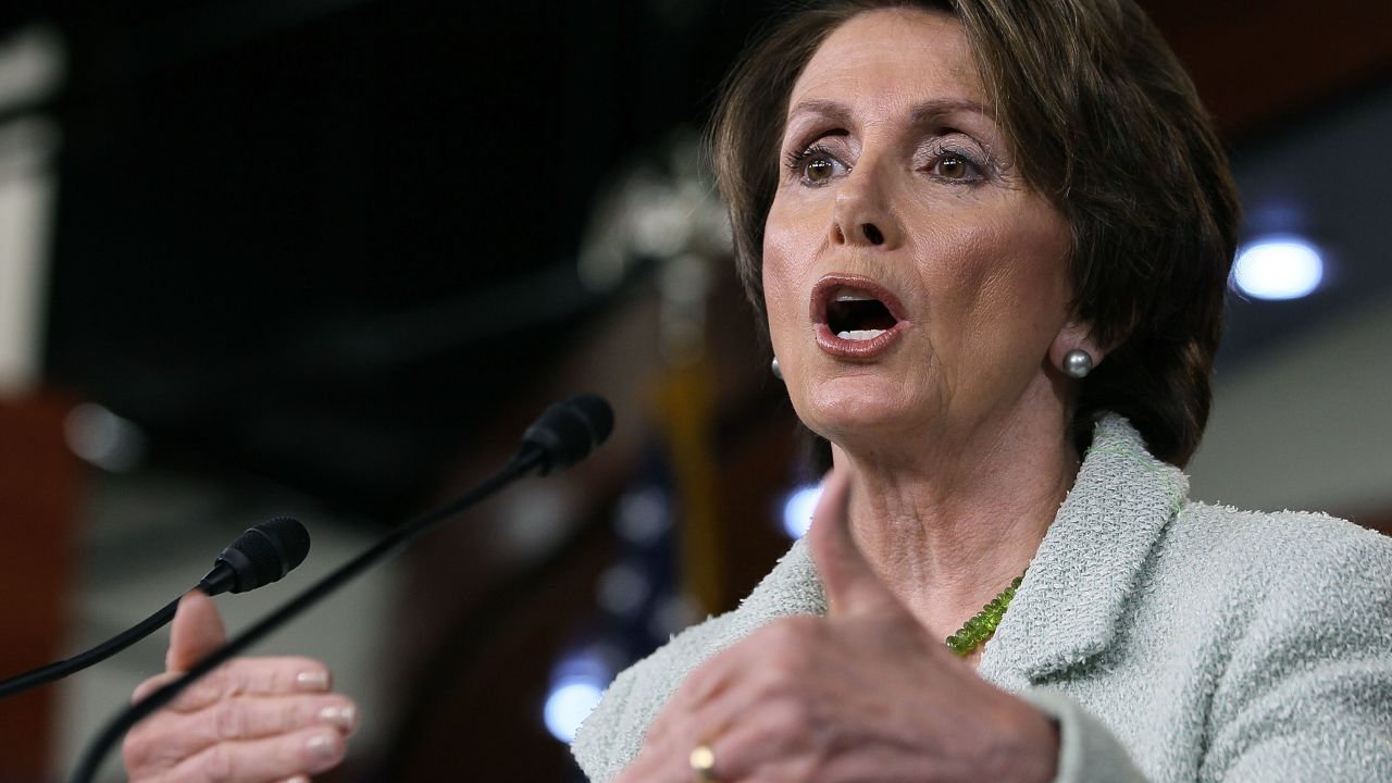 House Minority Leader Nancy Pelosi criticized a CBS News report and defended her record on fighting credit-card companies.