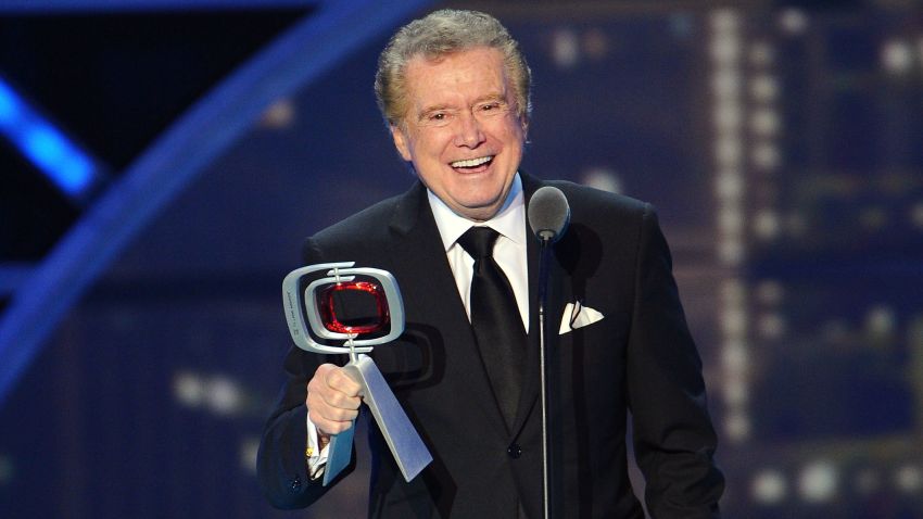 Regis Philbin accepts The Legend Award onstage at the 9th Annual TV Land Awards at the Javits Center on April 10, 2011 in New York City. (Photo by Larry Busacca/Getty Images).