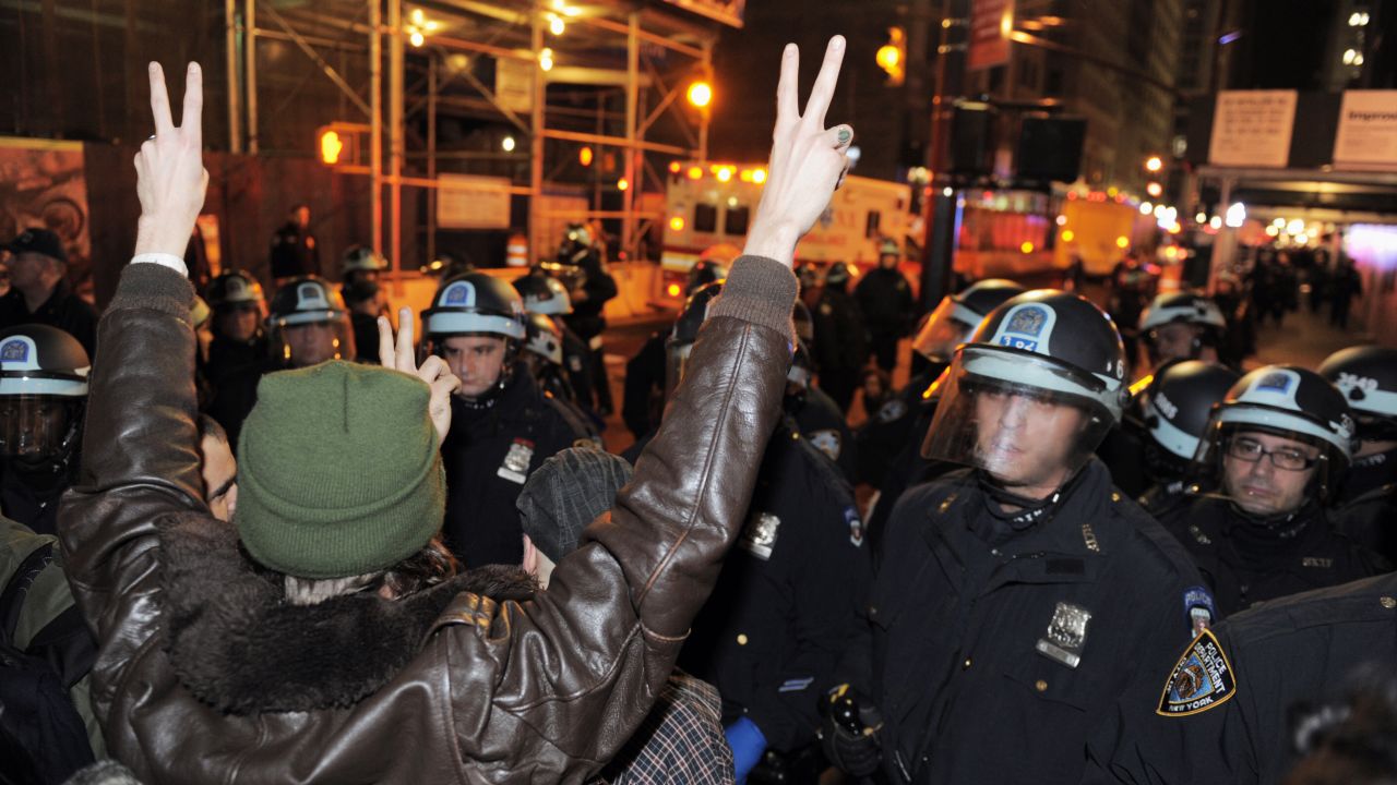 Occupy protesters in New York were evicted by the police early Tuesday morning.