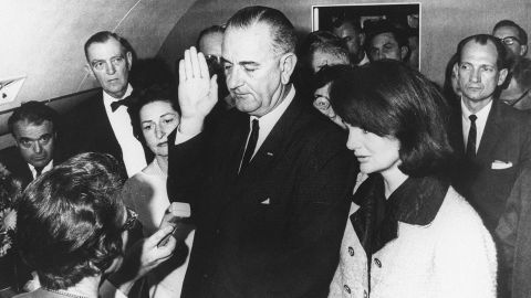 Vice President Lyndon Johnson being sworn in as president after JFK's assassination may be the most famous picture ever taken aboard a presidential aircraft.