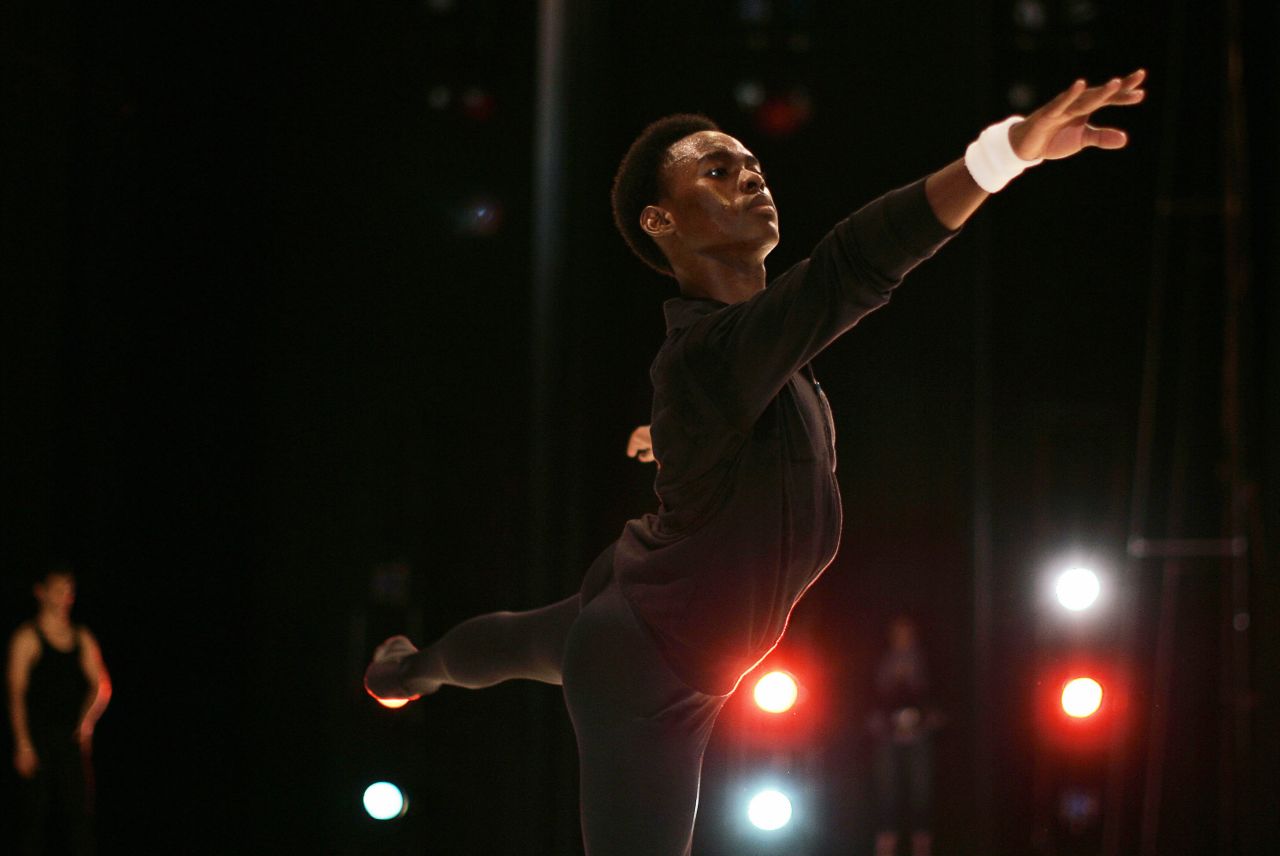 Ndlovu stretches ahead of the International Dance competition at the Artscape in Cape Town, South Africa.  Since joining The Washington Ballet in 2008 he has won international awards in both the U.S. and his native South Africa.
