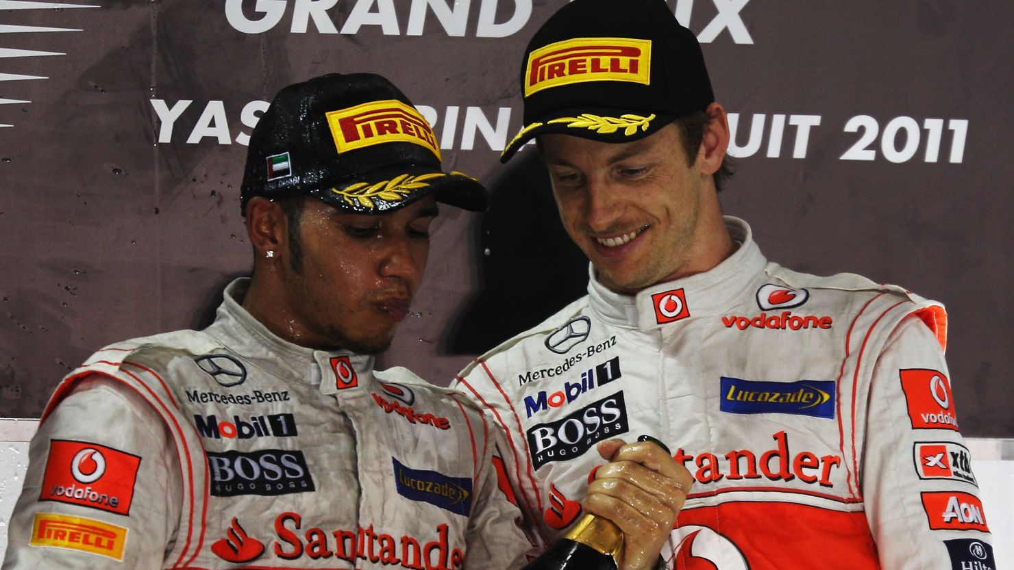 Lewis Hamilton (left) and Jenson Button have been teammates at McLaren since the start of the 2010 season.