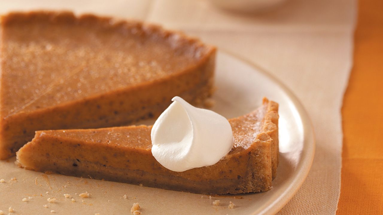 Sweet potato pie, commonly eaten on Thanksgiving, can bring about a nostalgic experience.