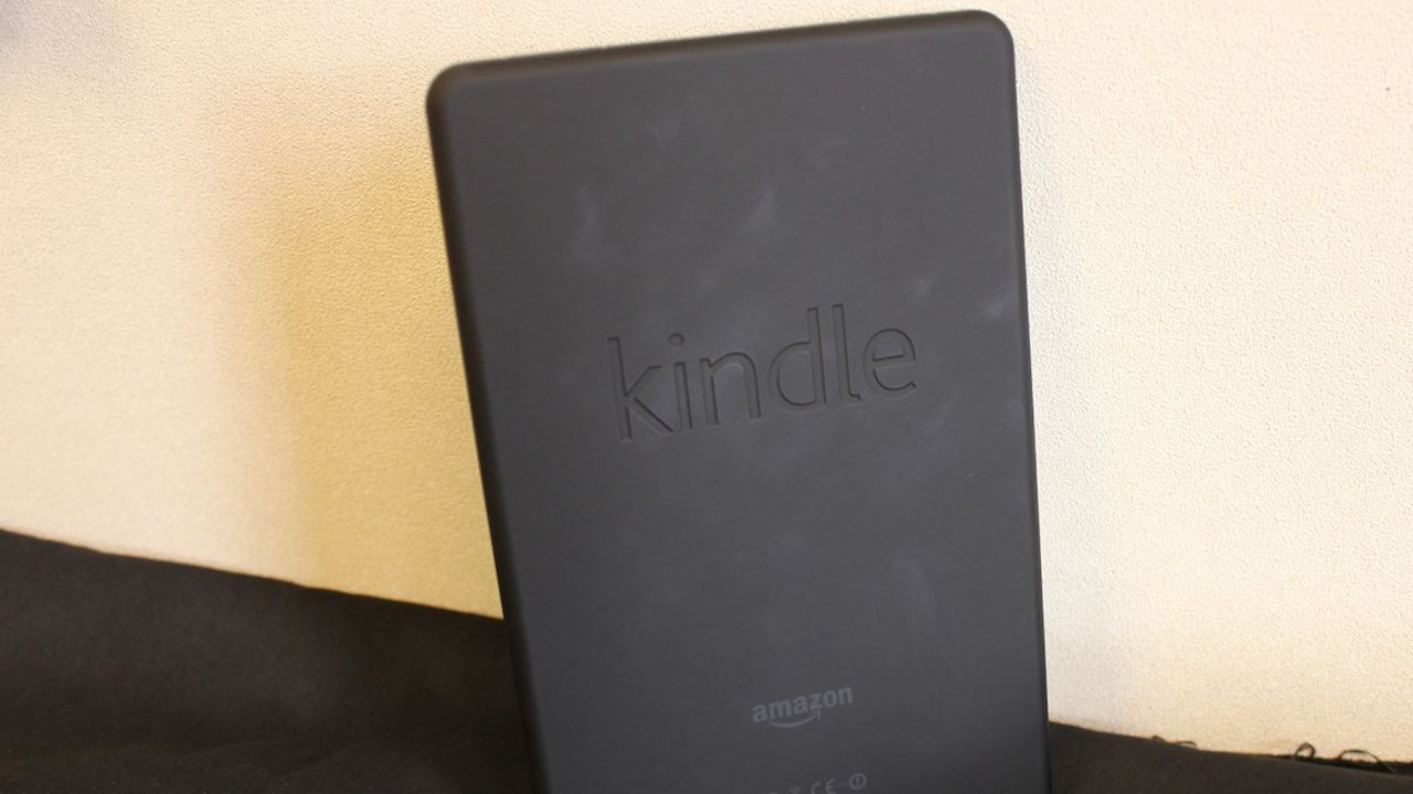 The Kindle Fire has a rubbery backside that's not slippery.