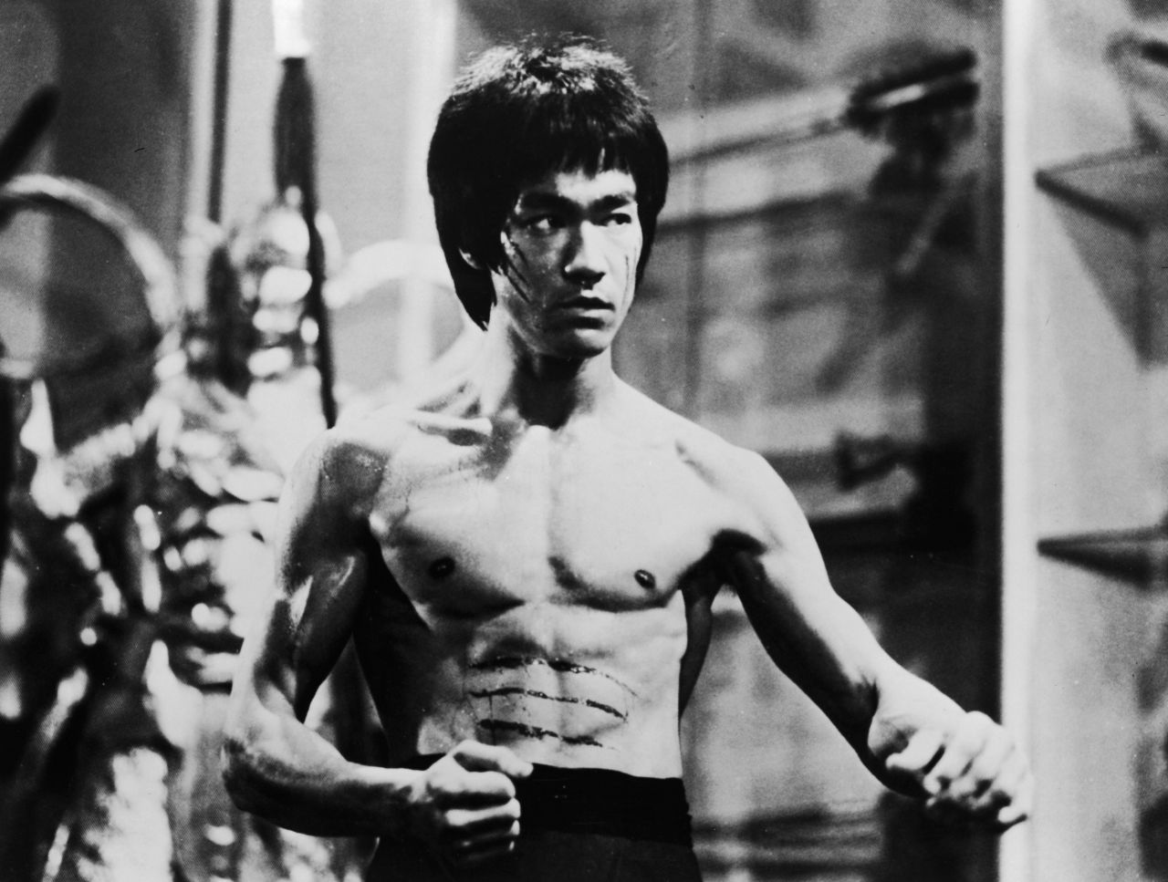Actor and martial arts expert Bruce Lee, who was working on dubbing the film "Enter the Dragon" when he died in 1973 of a brain edema, caused by a prescription painkiller. 