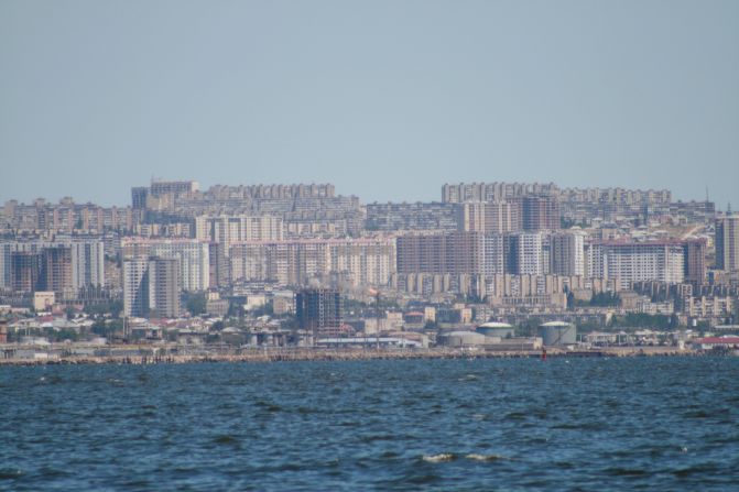 A view beyond Baku's picturesque Walled City and ultra modern skyscrapers. David Garcia took this photo of the city's old style Soviet era appartment blocks.