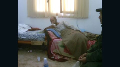 Gadhafi's son Saif al-Islam captured in the Libyan desert in November 2011. 