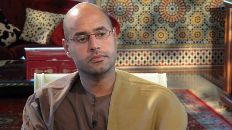 Saif Gadhafi speaks with CNN's Nic Robertson in September, 2009.
