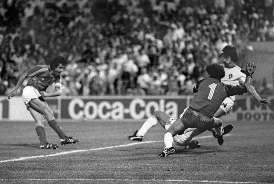 No player has dominated a finals tournament  the way Michel Platini did in 1984. On home soil, Platini weaved his magic in devastating style, scoring hat-tricks against Belgium and Yugoslavia on his way to a record nine goals. The highlight came in a memorable semifinal against Portugal when, 2-1 down with six minutes of extra time remaining, France fought back to win 3-2 with the great man himself scoring the last minute winner.