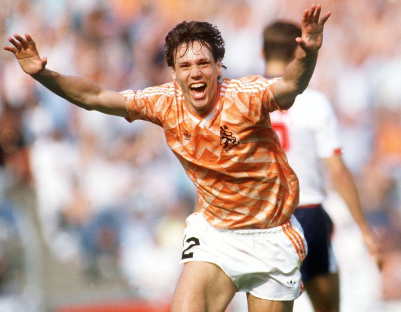 Marco van Basten's career was cut short early through injury, but not before he had made his mark on world football with one of the greatest goals of all time. Van Basten had already scored a hat-trick against England in a group game, and the winner against hosts West Germany in the semis. The Dutch were strongly fancied to beat Russia in the final, which they duly did, with the help of a Van Basten volley that will never be forgotten.