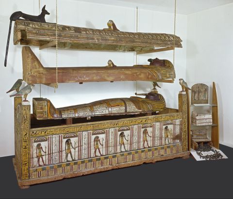 Djeddjehutyiuefankh was buried in three coffins that are almost 3,000 years old. 