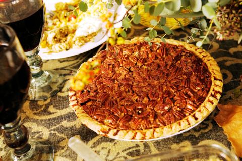 Although pecans themselves are good for the heart, plop them in a pie and you could eat more 500 calories and 27 grams of fat in a single slice. Holidays are made for indulgence, but after a typical Thanksgiving meal, the last thing you should do is to top it off with a high-calorie dessert like this. 