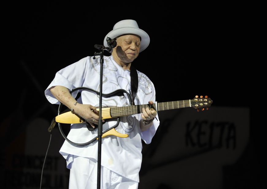 Another popular Malian export, Salif Keita is credited with being one of the founders of the Afro pop genre.  He was also the first African band leader to be nominated for a Grammy award.