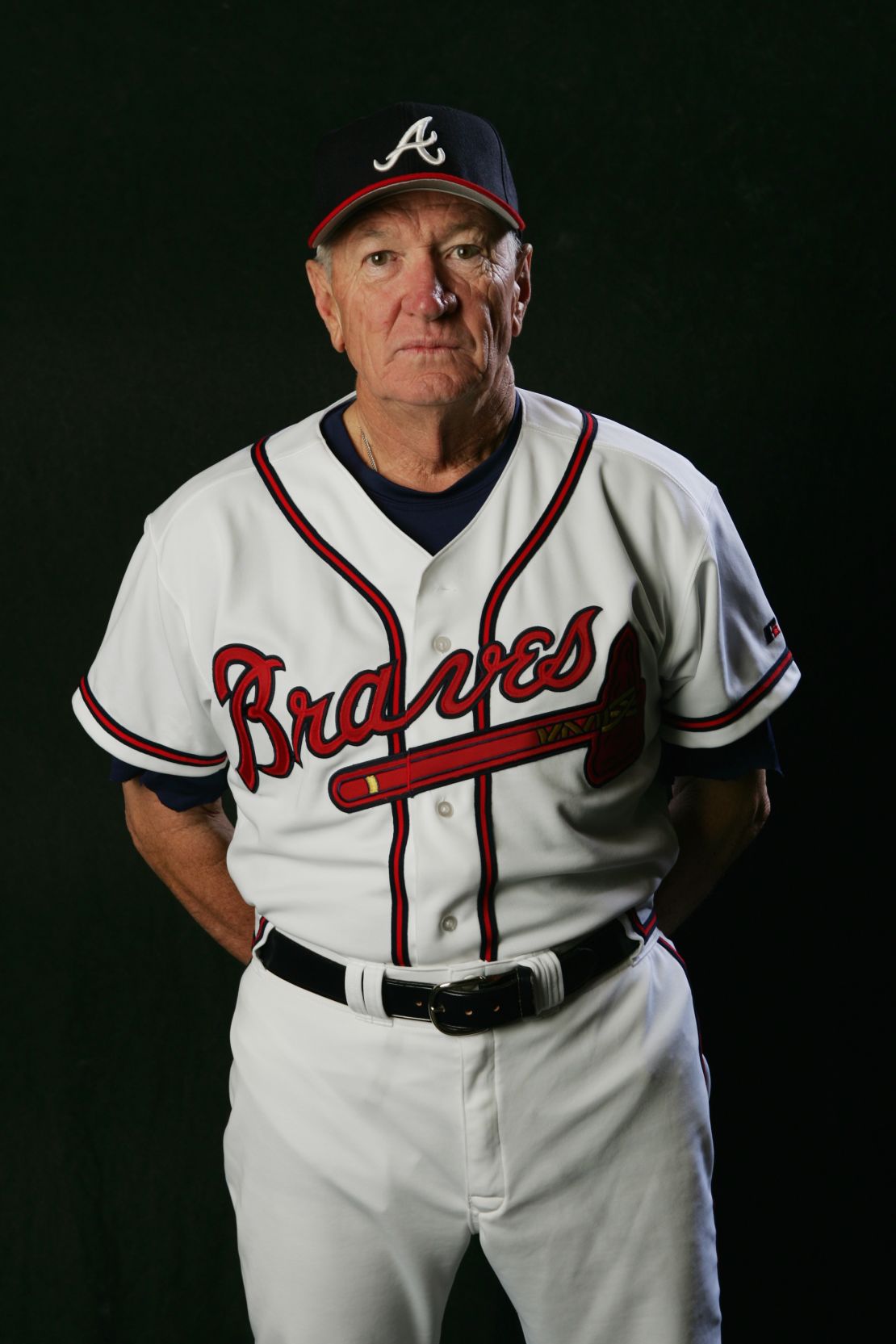 At 71, Bobby Dews still goes to spring training and coaches all the home games for the Atlanta Braves.